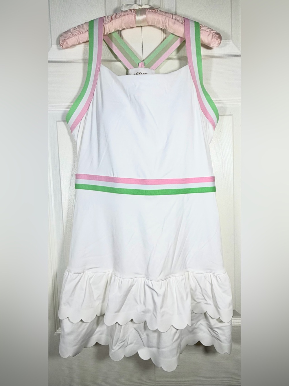 Lilly Pulitzer Luxletic Lollo Active Dress UPF 50+ Resort White Large NWT